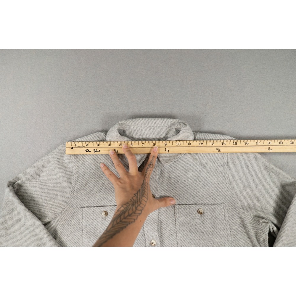 Faherty Mens Knit Button Down Shirt Long Sleeve Grey Small Stretch Coastal image 4